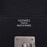 HERMES Hermes Birkin 35 Blue Indigo Matte Silver Metal Fittings □ H Engraved (Around 2004) Unisex Taurillon Clemence Handbag B Rank Used Ginzo