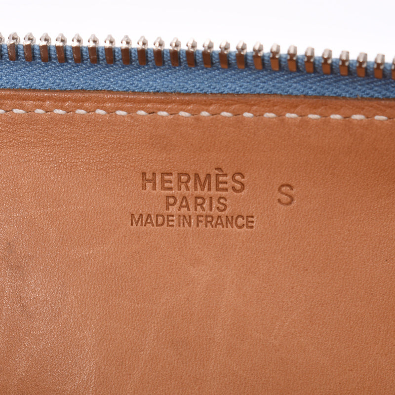 HERMES エルメス パリボンベイ40 ブルージーン シルバー金具 □J刻印(2006年頃) レディース ヴォーエプソン ハンドバッグ Bランク 中古 銀蔵