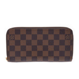 LOUIS VUITTON Damier Zippy钱包Old Brown N41661男女皆宜的Damier帆布长钱包B等级二手Ginzo