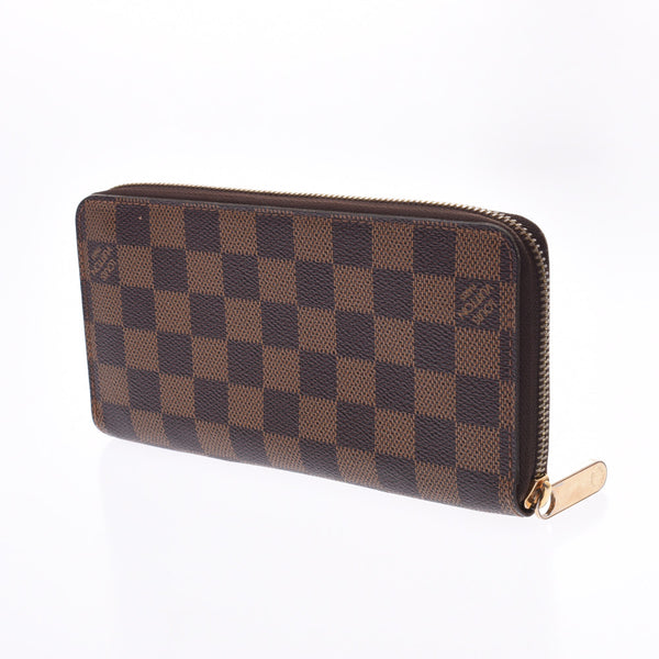 LOUIS VUITTON ルイヴィトンダミエジッピーウォレット old model brown N41661 ユニセックスダミエキャンバス long wallet B rank used silver storehouse