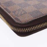 LOUIS VUITTON Damier Zippy钱包Old Brown N41661男女皆宜的Damier帆布长钱包B等级二手Ginzo