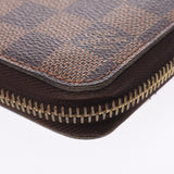 LOUIS VUITTON Damier Zippy钱包Old Brown N41661男女皆宜的Damier帆布长钱包B等级二手Ginzo