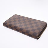 LOUIS VUITTON Damier Zippy钱包Old Brown N41661男女皆宜的Damier帆布长钱包B等级二手Ginzo