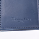 Christian Dior, Cristiandiol, Kanage Rota, Wallet, Dark, Deny, Blue Ladies enamel, three, wallet, wallet, B, Class used, silver.