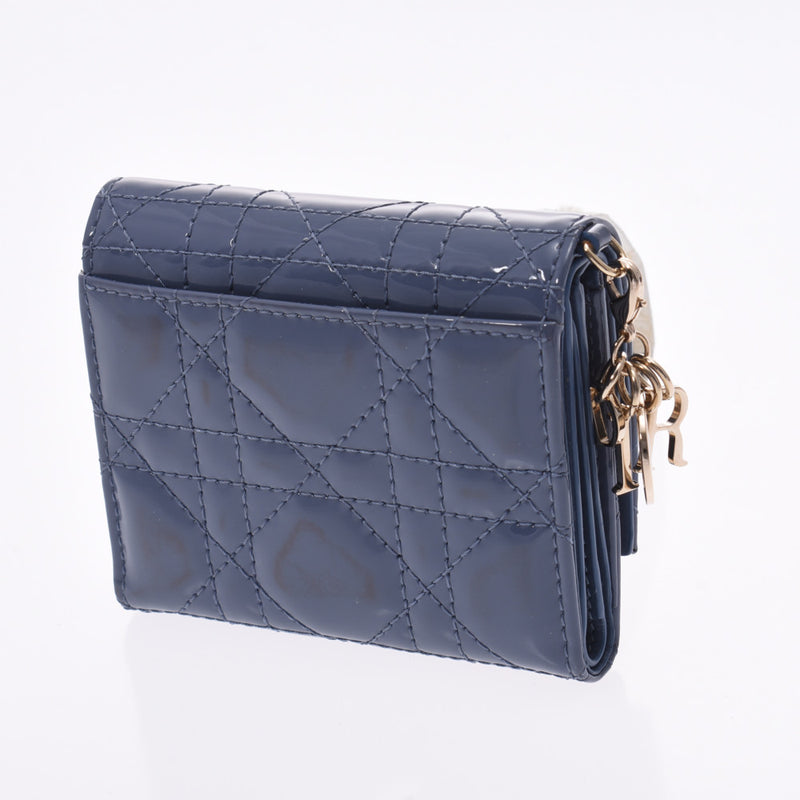 Dior クリスチャンディオール  カナージュ　二つ折り財布　ロータスウォレット