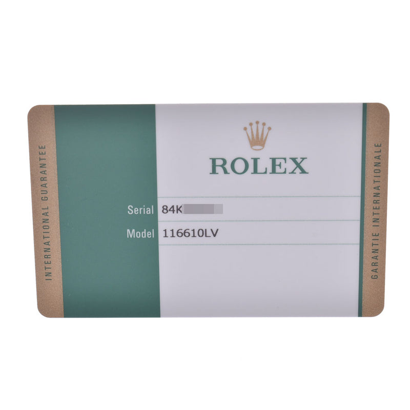 [Cash special price] ROLEX Rolex Submarina 116610LV Men's SS Watch Automatic Green Debond News New Sanko