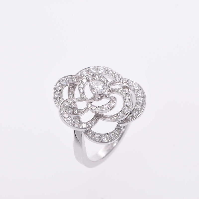 CHANEL 香奈儿卡米利亚系列戒指 #50 8.5 女士 K18WG/钻石戒指 A 级二手银藏