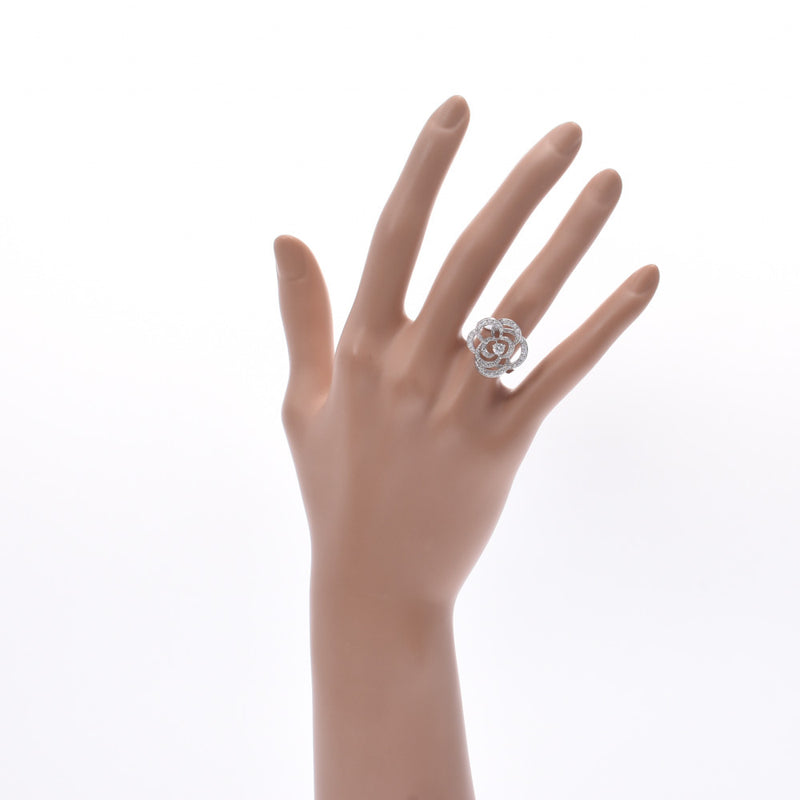 CHANEL 香奈儿卡米利亚系列戒指 #50 8.5 女士 K18WG/钻石戒指 A 级二手银藏