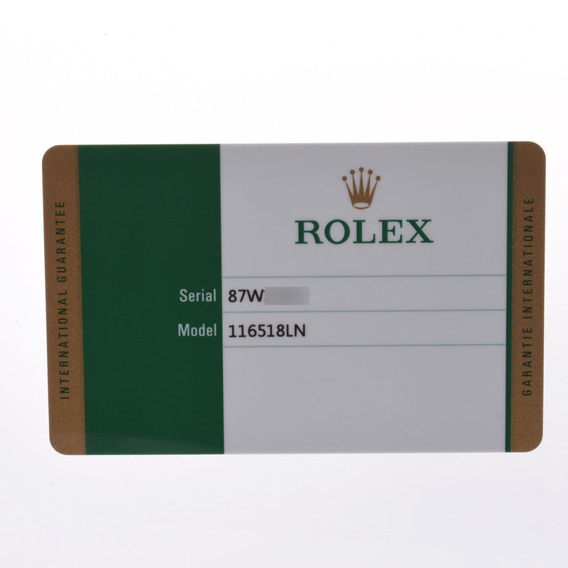ROLEX ロレックス デイトナ 8Pダイヤ 116518LNG メンズ YG/ラバー 腕時計 自動巻き 黒文字盤 Aランク 中古 銀蔵