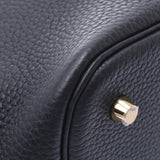 HERMES Hermes Picotan Lock MM Black Gold Metal Fittings Y Engraved (Around 2020) Ladies Taurillon Clemence Handbag New Ginzo