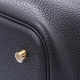 HERMES Hermes Picotan Lock MM Black Gold Metal Fittings Y Engraved (Around 2020) Ladies Taurillon Clemence Handbag New Ginzo