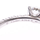CARTIER Cartier Diamond 0.31ct # 45 Etincelle de Cartier Solitaire No. 5 Ladies Pt950 Platinum Ring / Ring A Rank Used Ginzo