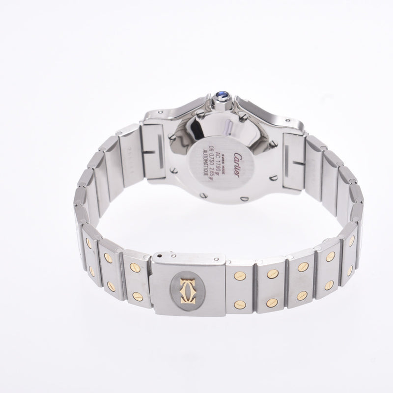 CARTIER Cartier Santos Octagon Ladies SS/YG Watch Quartz Grey Dial A Rank Used Ginzo