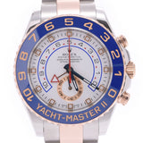 ROLEX Yacht Master 2 116681男士SS / PG手表自动白色表盘A级二手Ginzo