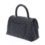 Chanel Maestro small top handle 2WAY bag black caviar skin