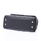 Chanel Maestro small top handle 2WAY bag black caviar skin