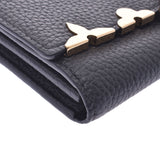 LOUIS VUITTON Louis Vuitton Portofeuil Capsine Noir M64551 Unisex Taurillon Leather Wallet New Same Used Ginzo