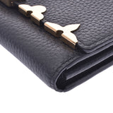 LOUIS VUITTON Louis Vuitton Portofeuil Capsine Noir M64551 Unisex Taurillon Leather Wallet New Same Used Ginzo