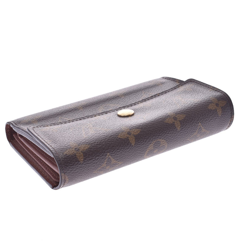 LOUIS VUITTON Louis Vuitton Monogram Portofoile Alexandra Brown M60047 Unisex Monogram Canvas Triple Wallet AB Rank Used Ginzo