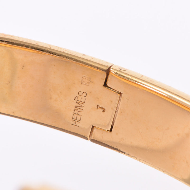 HERMES Hermes Click HH Pink Gold Golden, Ladies GP Bracelet B Rank, used silverware