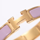 HERMES Hermes Click HH Pink Gold Golden, Ladies GP Bracelet B Rank, used silverware