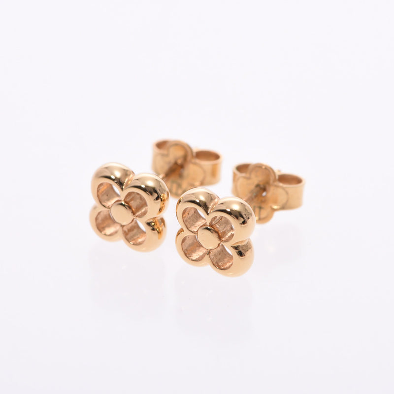 LOUIS VUITTON Flower Full Gold M68131 Ladies GP Earrings A Rank Used Ginzo