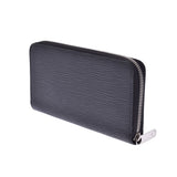 LOUIS VUITTON Epi Zippy Wallet Noir Silver Hardware M61857 Unisex Wallet A Rank Used Ginzo