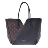 LOUIS VUITTON Monogram Kimono MM Noir M40460 Ladies Monogram Canvas Leather Tote Bag A Rank Used Ginzo