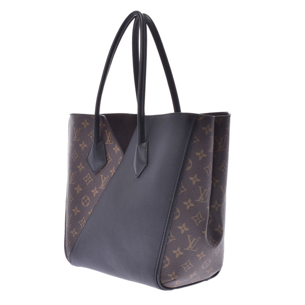 LOUIS VUITTON Monogram和服MM Noir M40460女士Monogram帆布皮革手提袋A级二手Ginzo