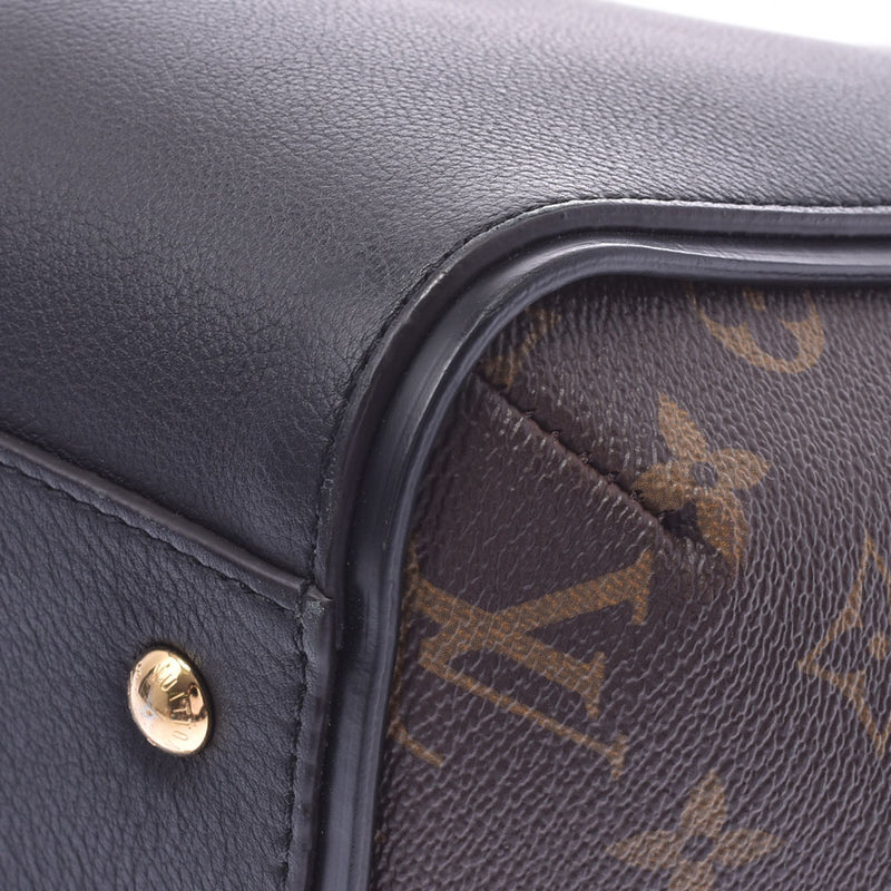 Louis Vuitton Monogram Canvas and Black Leather Kimono MM Tote Bag