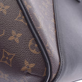 LOUIS VUITTON Monogram和服MM Noir M40460女士Monogram帆布皮革手提袋A级二手Ginzo