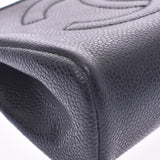 CHANEL香奈儿迷你化妆包黑色金色金属零件中性鱼子酱护肤包AB等级二手银藏