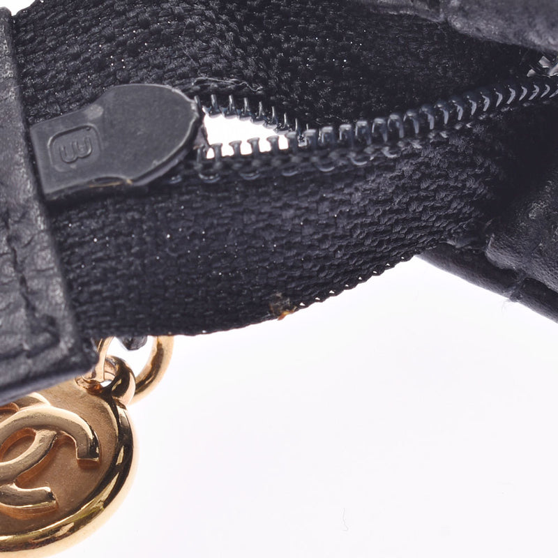 CHANEL香奈儿迷你化妆包黑色金色金属零件中性鱼子酱护肤包AB等级二手银藏