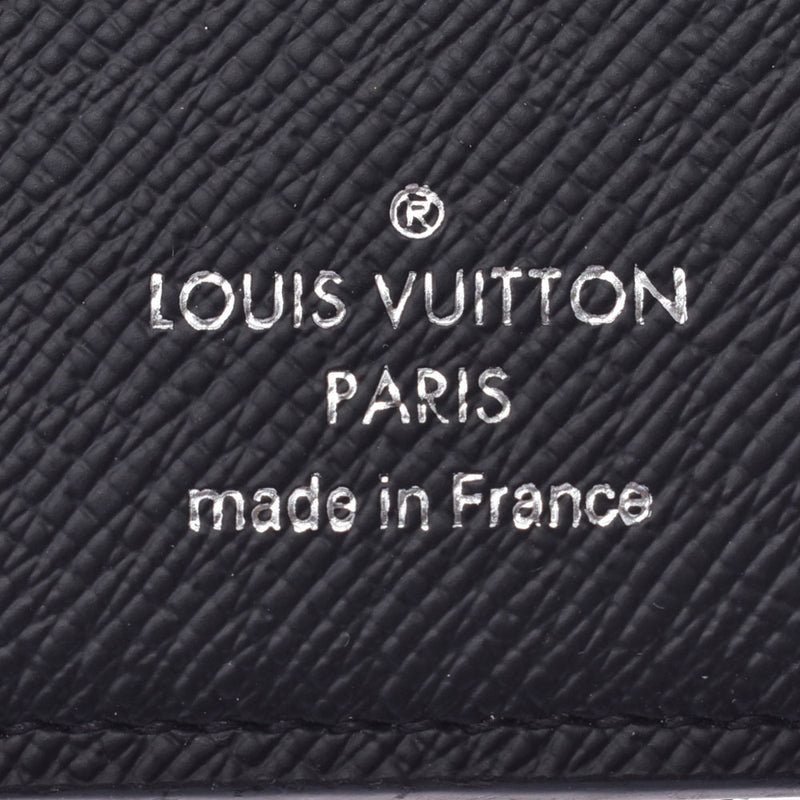 LOUIS VUITTON Monogram Eclipse Portofeuil Brother Black / Gray M61697 Men's Monogram Eclipse Canvas Long Wallet A Rank Used Ginzo