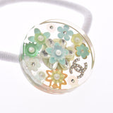 CHANEL シャネル ヘアゴム ヘアアクセサリー 2016年モデル クリア/グリーン系 レディース Bランク 中古 銀蔵