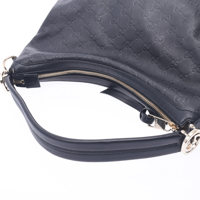 Gucci Gucci shoulder bag black gold hardware 326514 ladies calf 2WAY bag