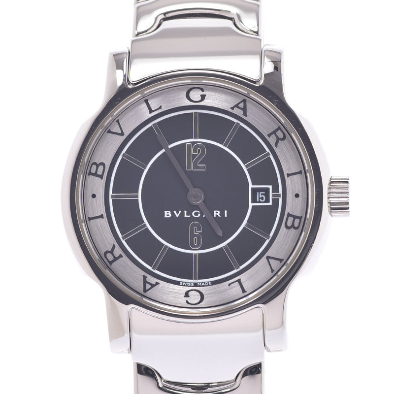 BVLGARI Bvlgari solo tempo 29 ST29S Womens SS watch Quartz Black Dial A Rank used silver stock