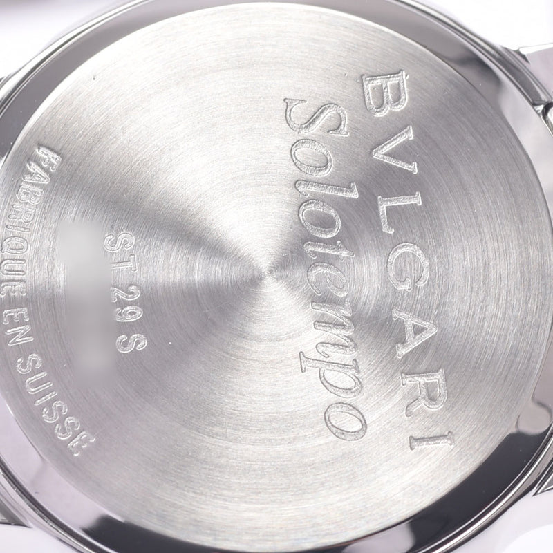 BVLGARI Bvlgari solo tempo 29 ST29S Womens SS watch Quartz Black Dial A Rank used silver stock