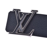 LOUIS VUITTON Louis Vuitton Santure LV Tilt Reverse 85cm Navy/Brown Silver Metal Fittings M0027 Men's Triyon Belt A Rank Used Ginzo