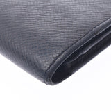 LOUIS VUITTON Louis Vuitton Taiga Portobier 3 Vole Aldwards (Black) M30422 Men's Leather Wallet B Rank Used Ginzo