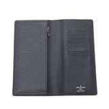 LOUIS VUITTON Louis Vuitton Taiga Portofeuil Braza Noir (Black) M30501 Men's Taiga Long Wallet A Rank Used Ginzo