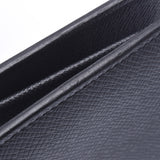 LOUIS VUITTON Louis Vuitton Taiga Portofeuil Braza Noir (Black) M30501 Men's Taiga Long Wallet A Rank Used Ginzo