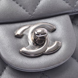 CHANEL香奈儿马特拉斯链条挎包银色金属配件女士拉姆斯金挎包B级二手银藏