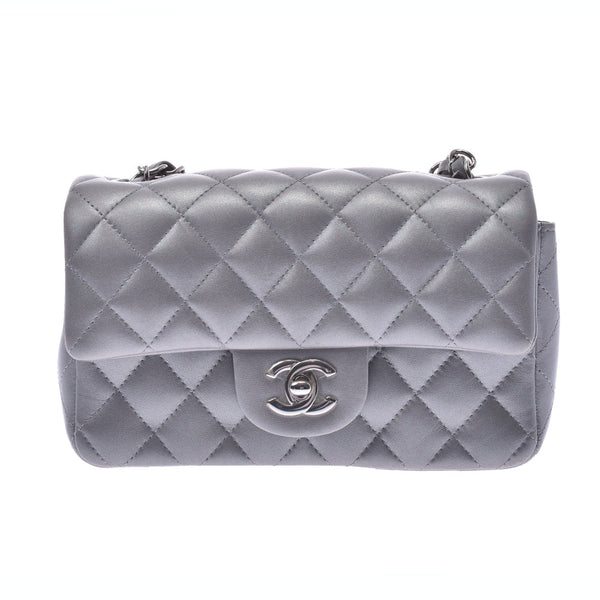 CHANEL Chanel Matrasse Chain Shoulder Bag Silver Silver Hardware Ladies Lambskin Shoulder Bag B Rank Used Ginzo