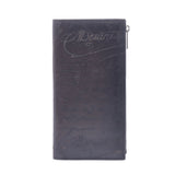 Berluti Berluti Santar Scrit Leather Long Wallet Calligraphy Ice Black Men's Leather Wallet AB Rank Used Ginzo