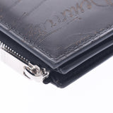 Berluti Berluti Santar Scrit Leather Long Wallet Calligraphy Ice Black Men's Leather Wallet AB Rank Used Ginzo