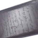 Berluti Berluti Santar Scrit Leather Long Wallet Calligraphy Ice Black Men's Leather Wallet AB Rank Used Ginzo