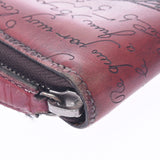 Berluti Berluti, Roundfasner, long purse, caligraphy, red men, leather, long purse B rank, used silver warehouse