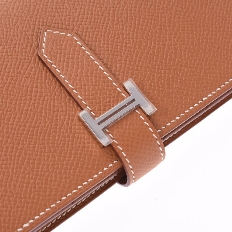 HERMES エルメス ベアンスフレ ゴールド シルバー金具 D刻印(2019年頃) ユニセックス ヴォーエプソン 長財布 未使用 銀蔵