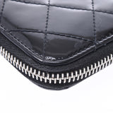 Chanel Chanel Matrasse Brillet Round Fastener Long Wallet Black Silver Fixtures Women's Enamel Long Wallet B Rank Used Sinkjo